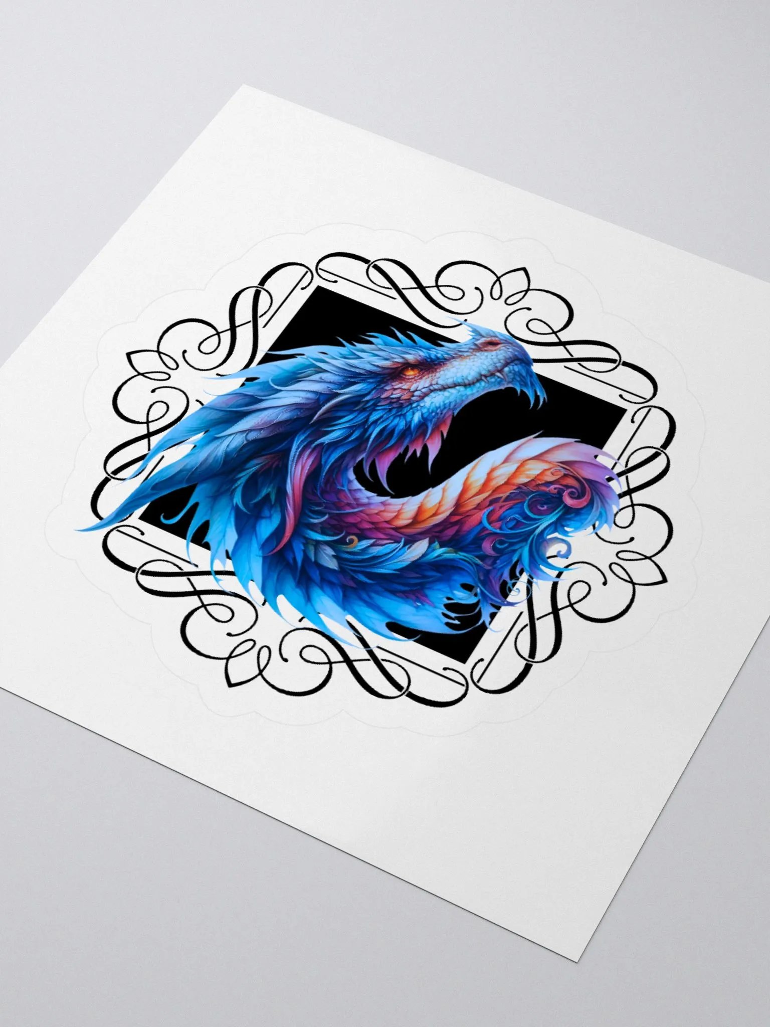 Mystical Blue Dragon Kiss Cut Stickers product image (3)