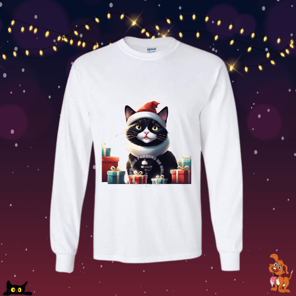 Christmas Cat 🙀 T-Shirt Long Sleeve product image (1)