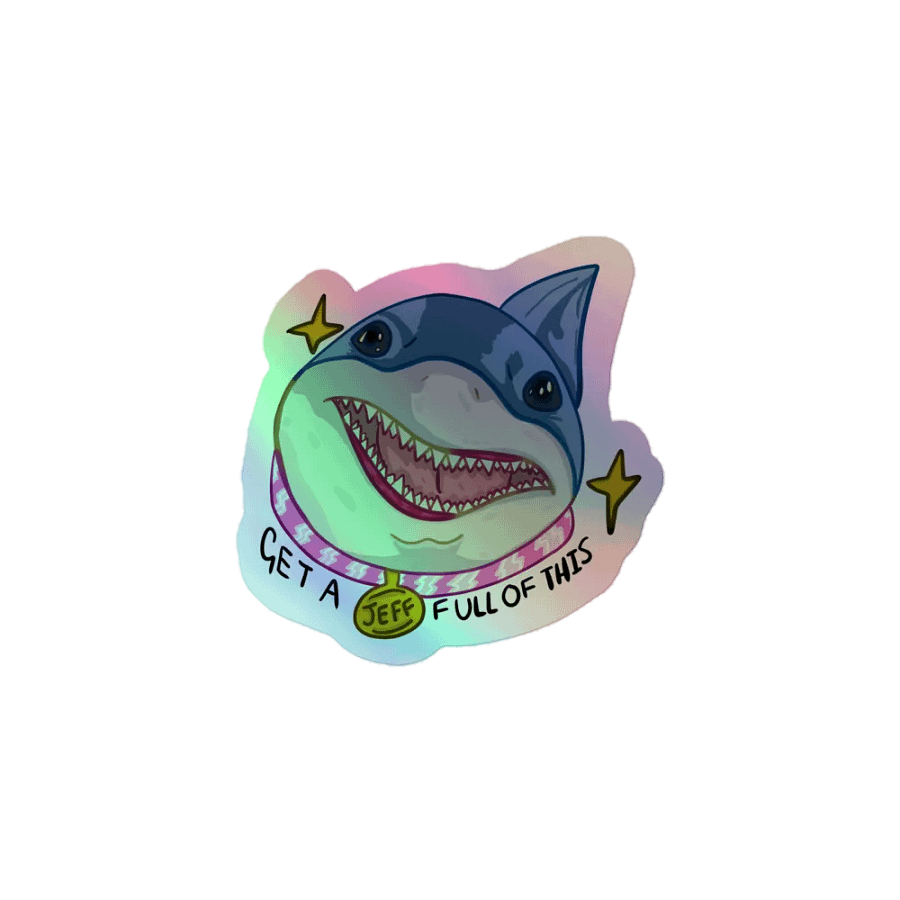 Jeff the Landshark Holographic Sticker Sheet product image (1)