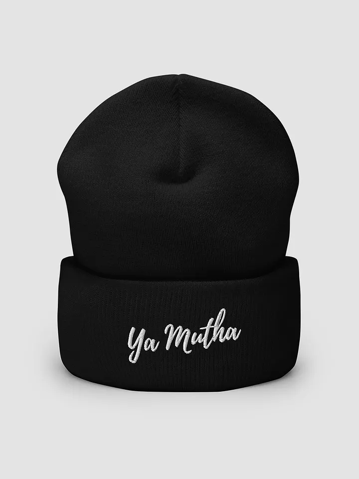 Ya Mutha Embroidered Cuffed Beanie product image (1)
