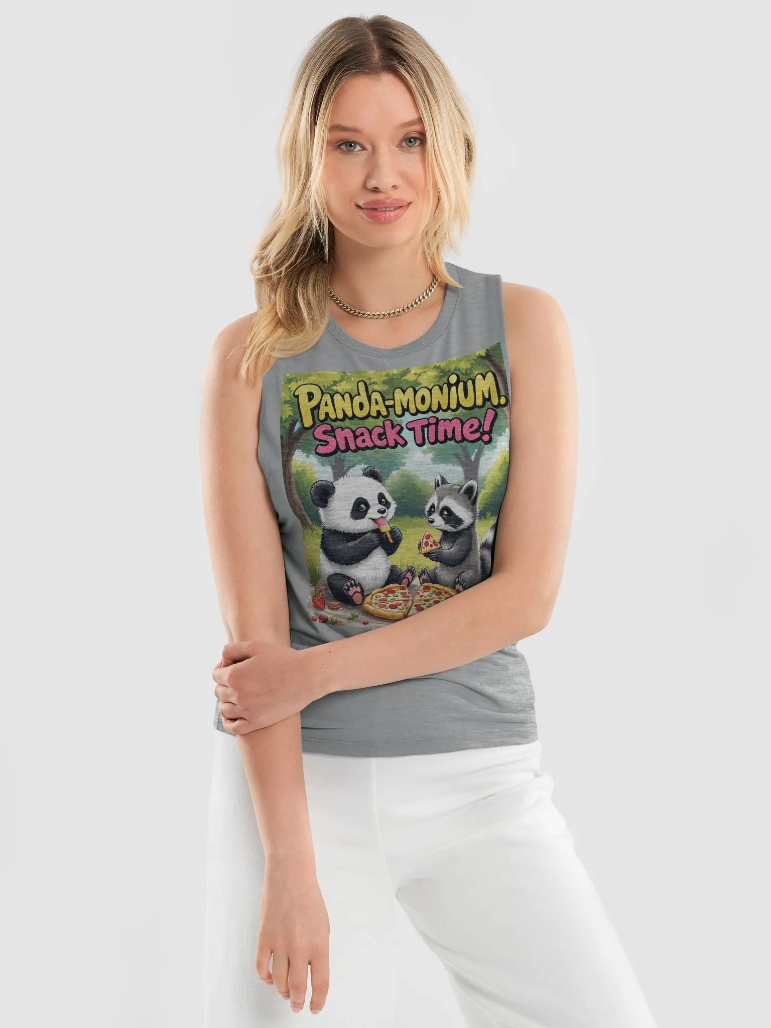 Panda-monium Picnic Flowy Tank product image (16)