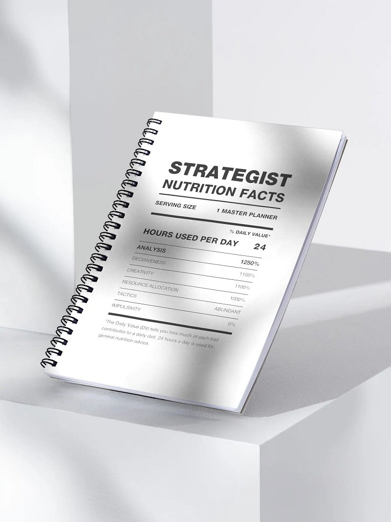 STRATEGIST Nutrition Facts Notebook