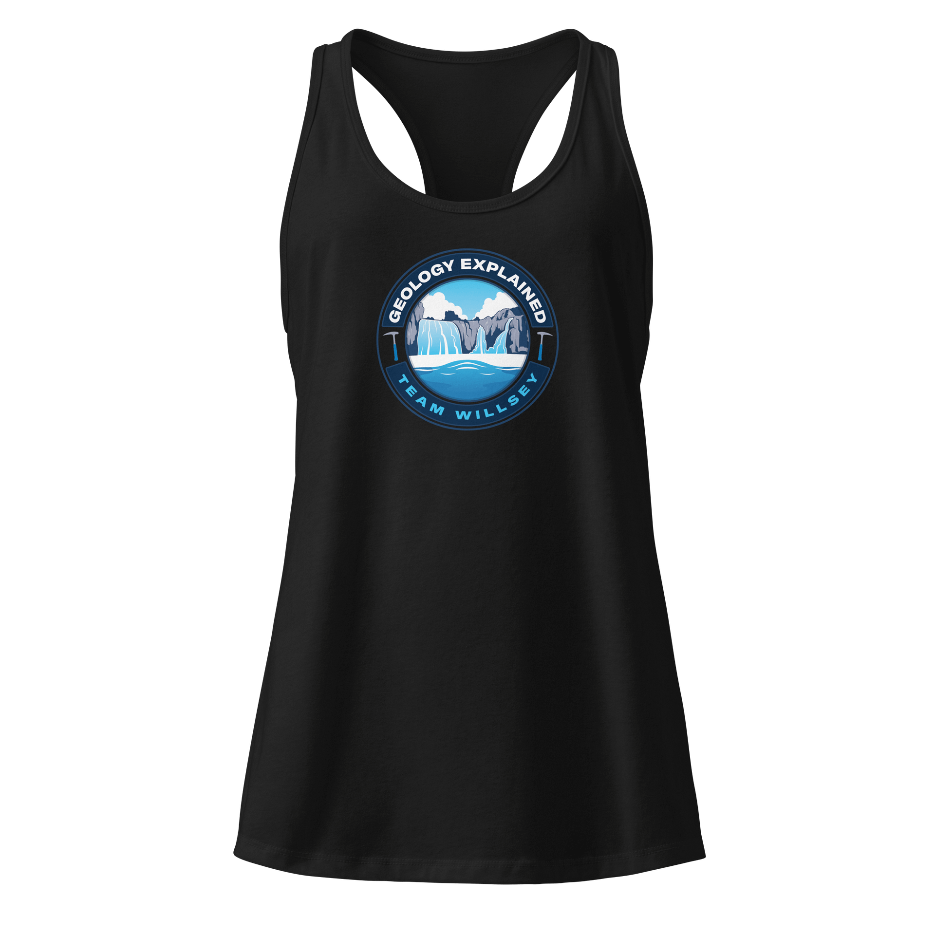 Shaped by Water Racerback Tank Top w/center logo product image (1)
