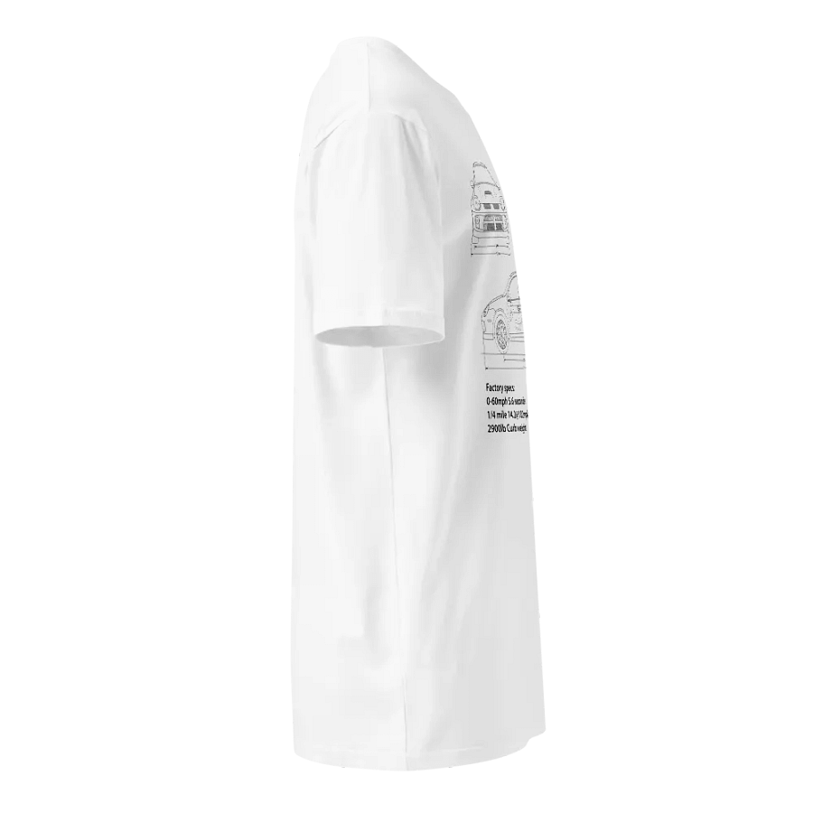Neon SRT4 Blueprint on white shirt product image (4)