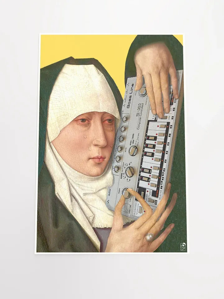 Mater Dolorosa meets Roland TB 303 by Frank Fonik, Techno EDM Matte Paper Poster product image (2)