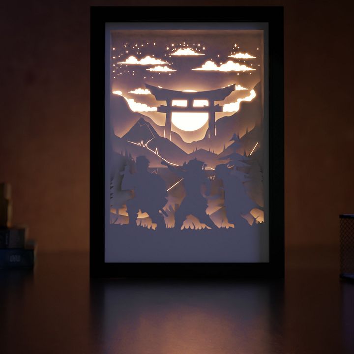 Demon Slayer Lightbox template 2 in 1 - PDF PNG SVG DXF + Video Tutorial product image (2)