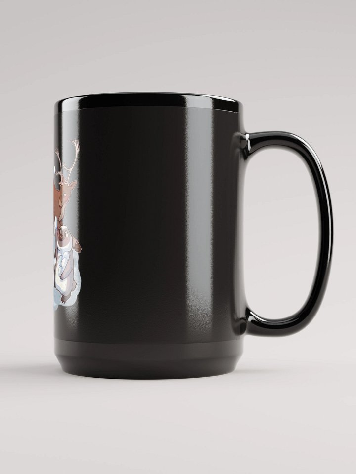 Black Glossy mug with center design product image (1)