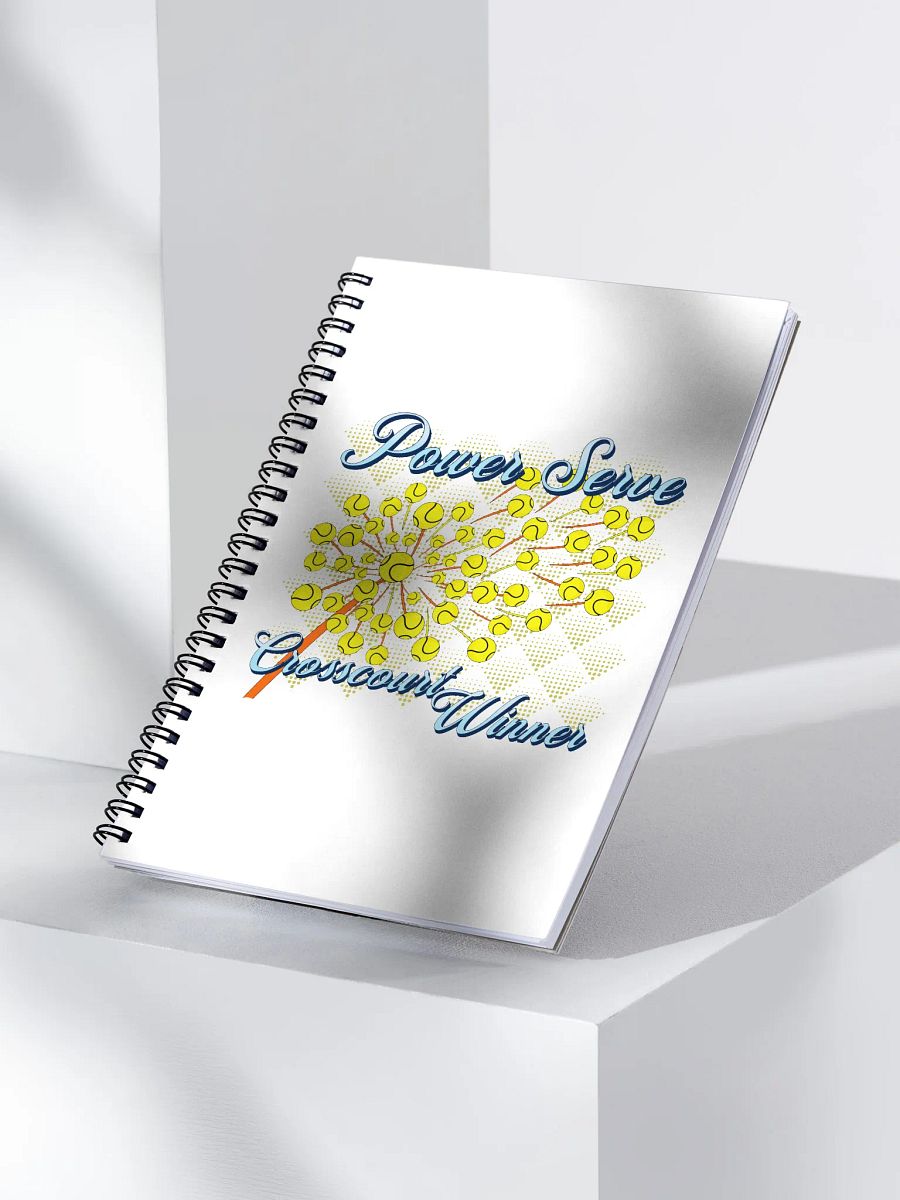Dandelion Tennis Power Serve Crosscourt Winner Spiral Notebook product image (3)