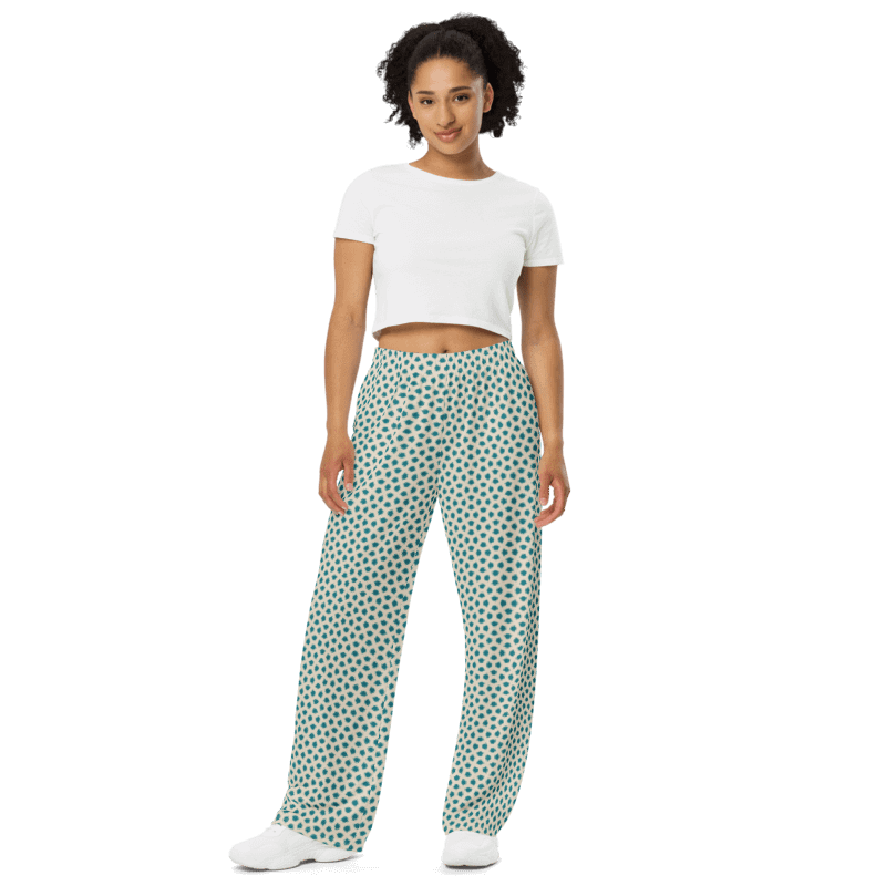 Blue Leaves Wide-Leg Pants product image (1)