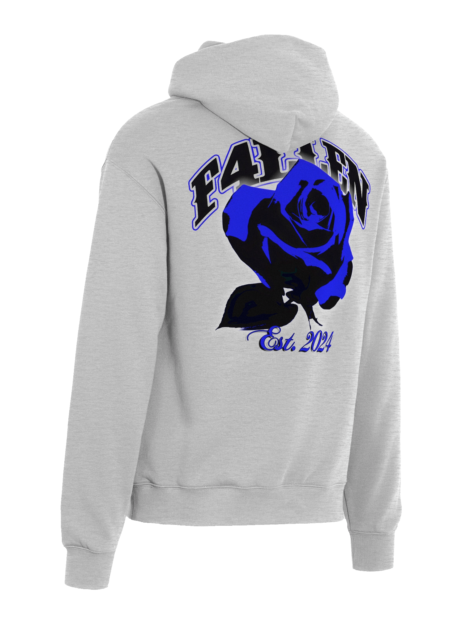 F4LLEN Blue Flower Hoodie [ White ] product image (4)