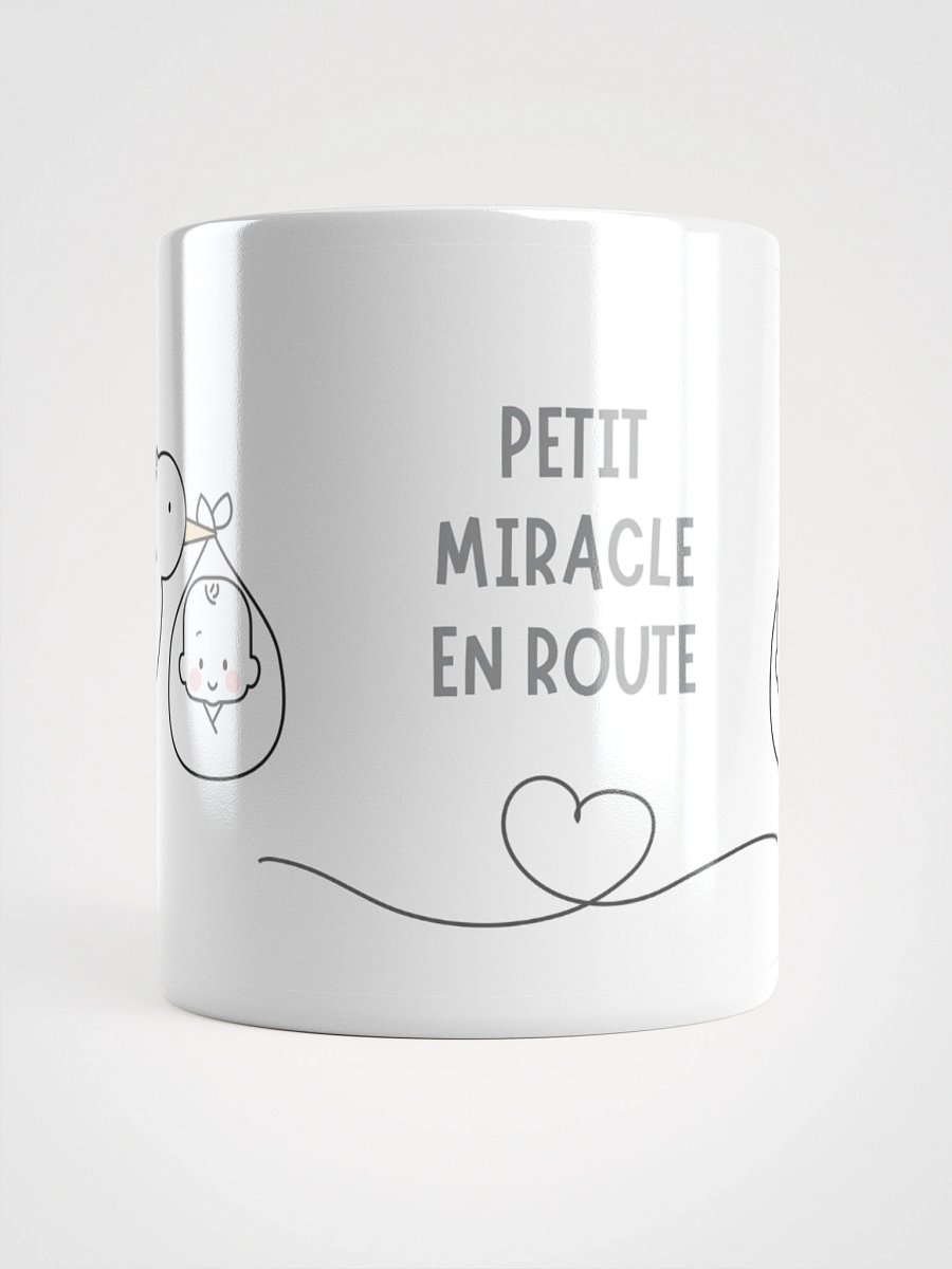 Mug Blanc - Petit Miracle en Route - Cigogne Annonce Naissance - Cadeau Original product image (1)