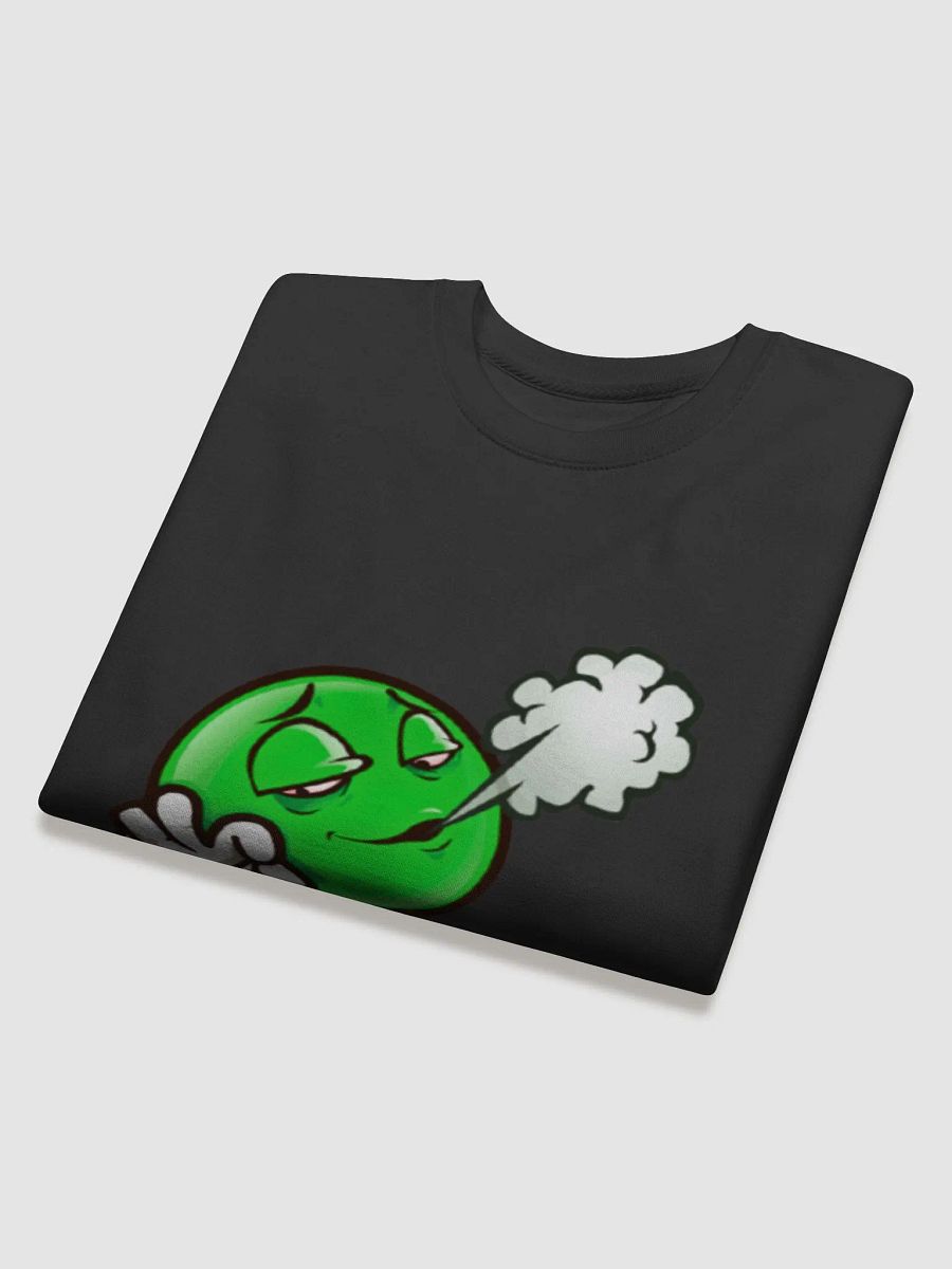 Smug Smoker Green Emoticon Premium Sweatshirt product image (4)