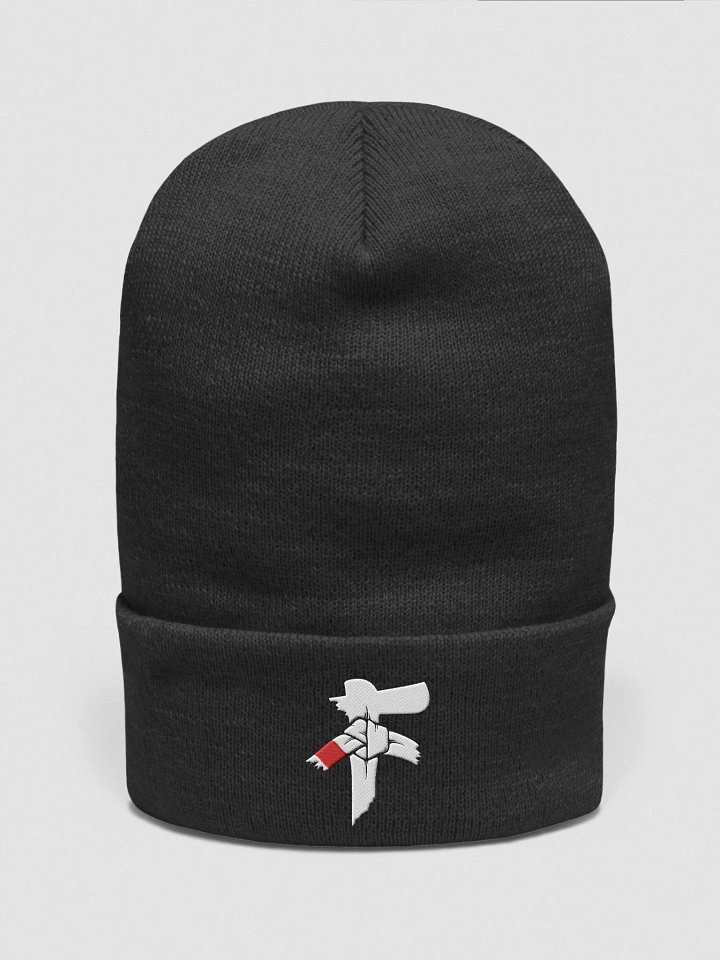 White "F" Logo Beanie product image (2)