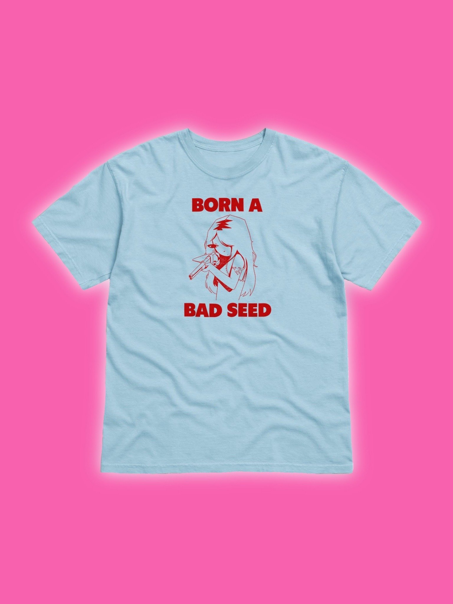 Born A Bad Seed Blue T-Shirt product image (1)