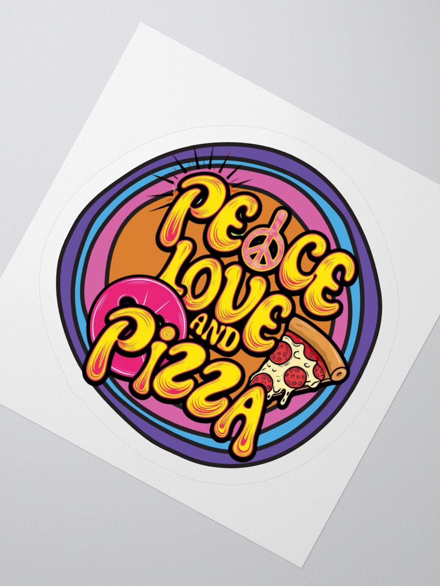 Peace, Love, and Pizza Kiss-Cut Stickers product image (4)