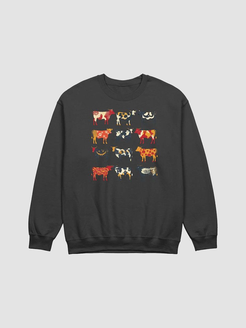 Halloween Cow Print Crewneck Sweatshirt