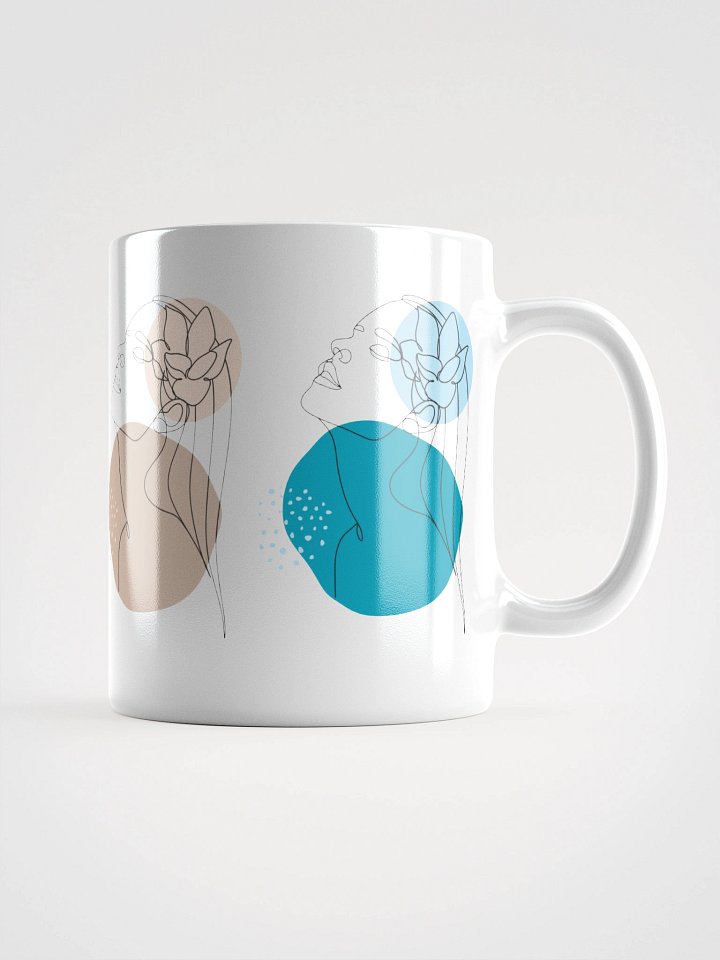 Mug Blanc Equilibre Femme Solaire - Lumière Vivante - Idée Cadeau Raffiné product image (1)