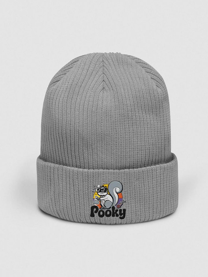 Organic Cotton Embroidered Beanie, Pooky' the mad scientist product image (1)