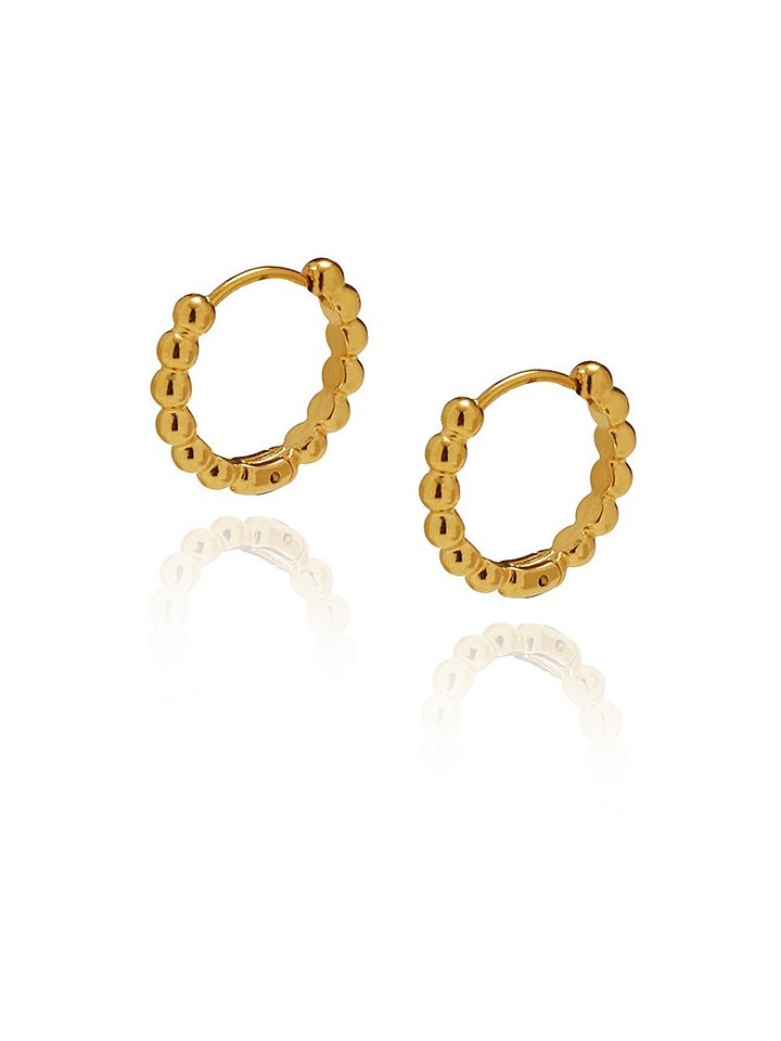 Gold Round Bead Earrings | 18K Gold Plated. product image (1)
