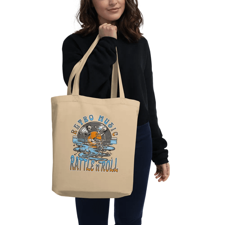 Retro Music Rattle n Roll Skeleton Dance Tote Bag product image (2)