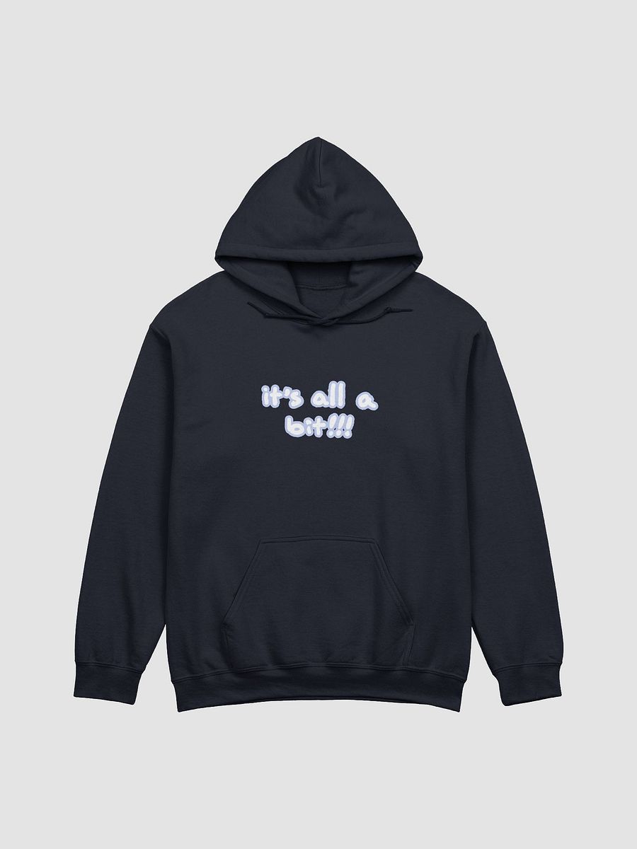 “It’s all a bit!!!” (lined design, #BDCAEF) classic hoodie product image (2)