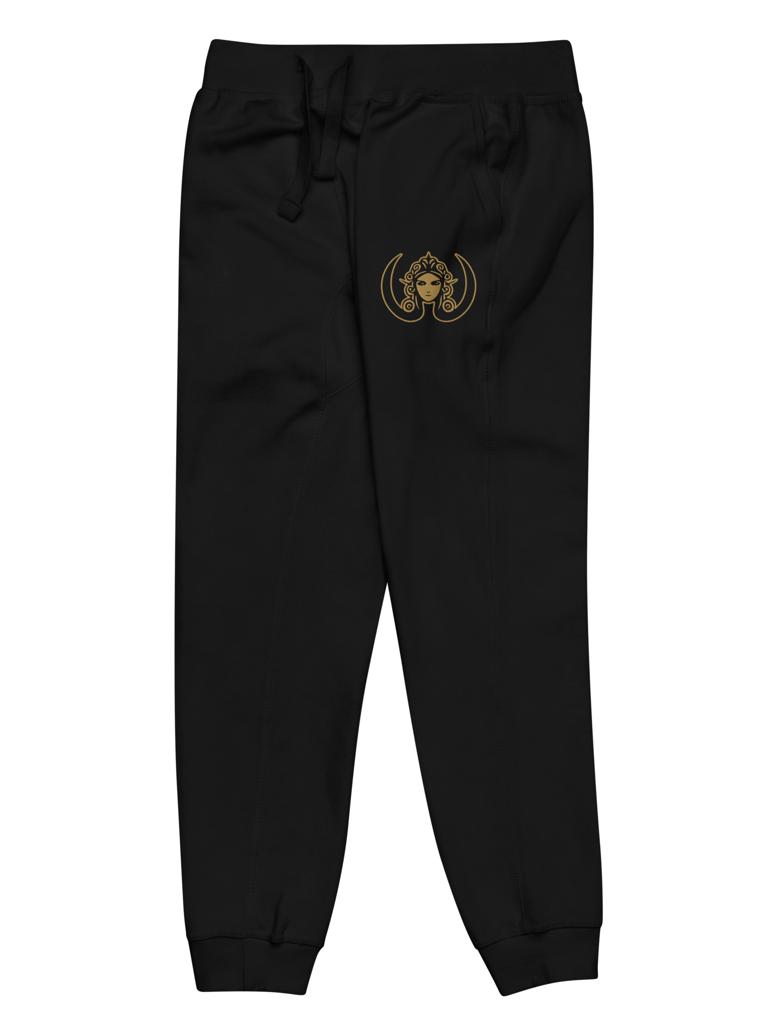 CIRCEMOON Signature Joggers with Gold Goddess Emblem, unisex, black product image (3)