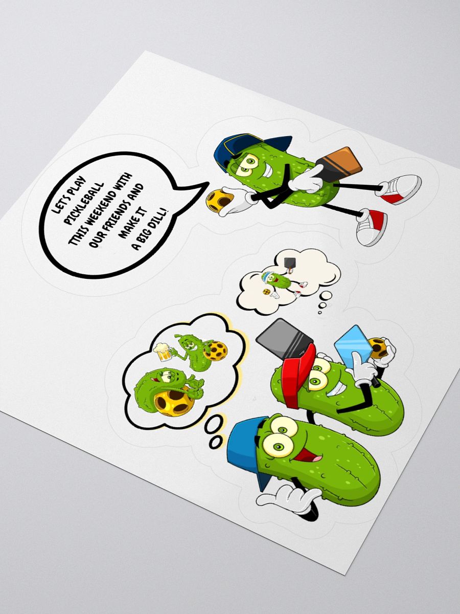 Pickleball Make It A Big Dill Kiss Cut Stickers product image (8)