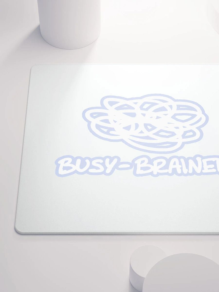 BUSY-BRAINED (lined design, #BDCAEF) mouse pad product image (6)