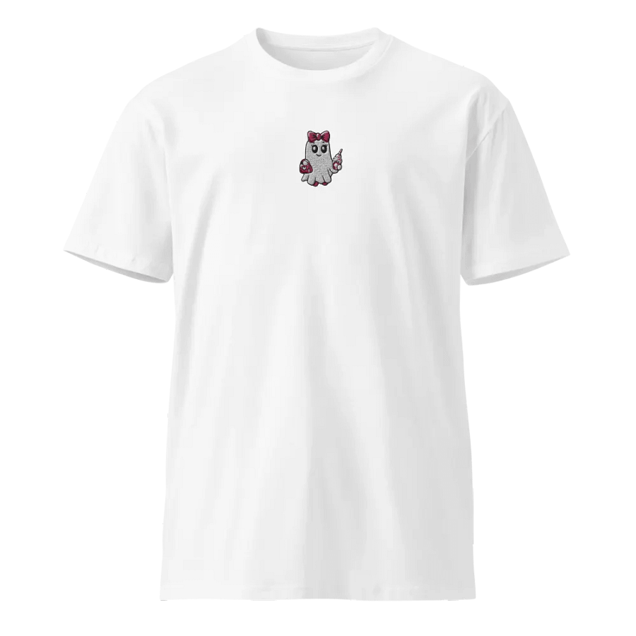 Cute Ghost Embroidered Premium Cotton Regular Fit T-Shirt product image (4)