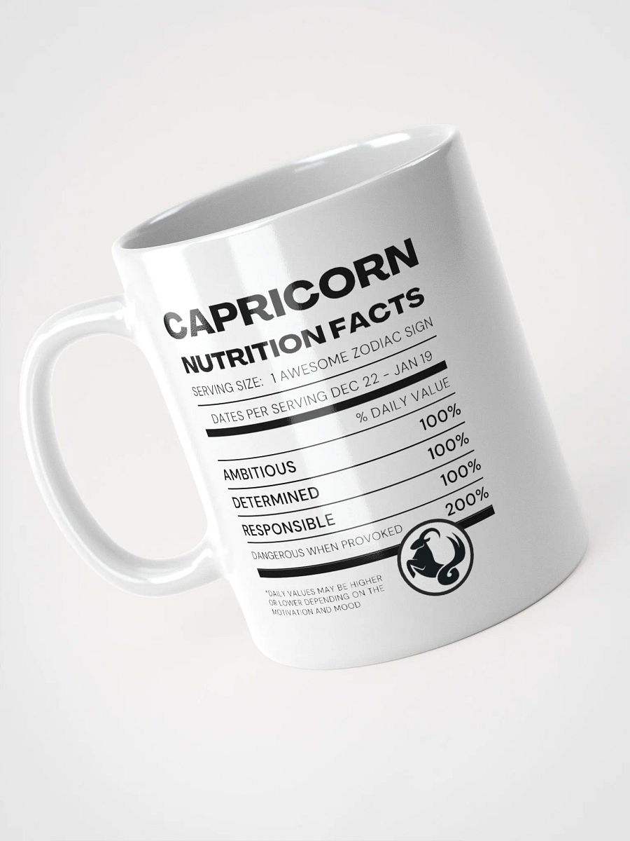 Capricorn Nutrition Facts Mug product image (4)