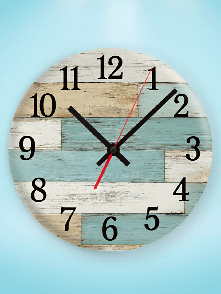 Country Rustic Retro Wall Clock Design – Vintage Charm for Farmhouse & Cabin Decor – Made for Sublimation – 300 DPI PNG – Instant Digital Download product image (1)