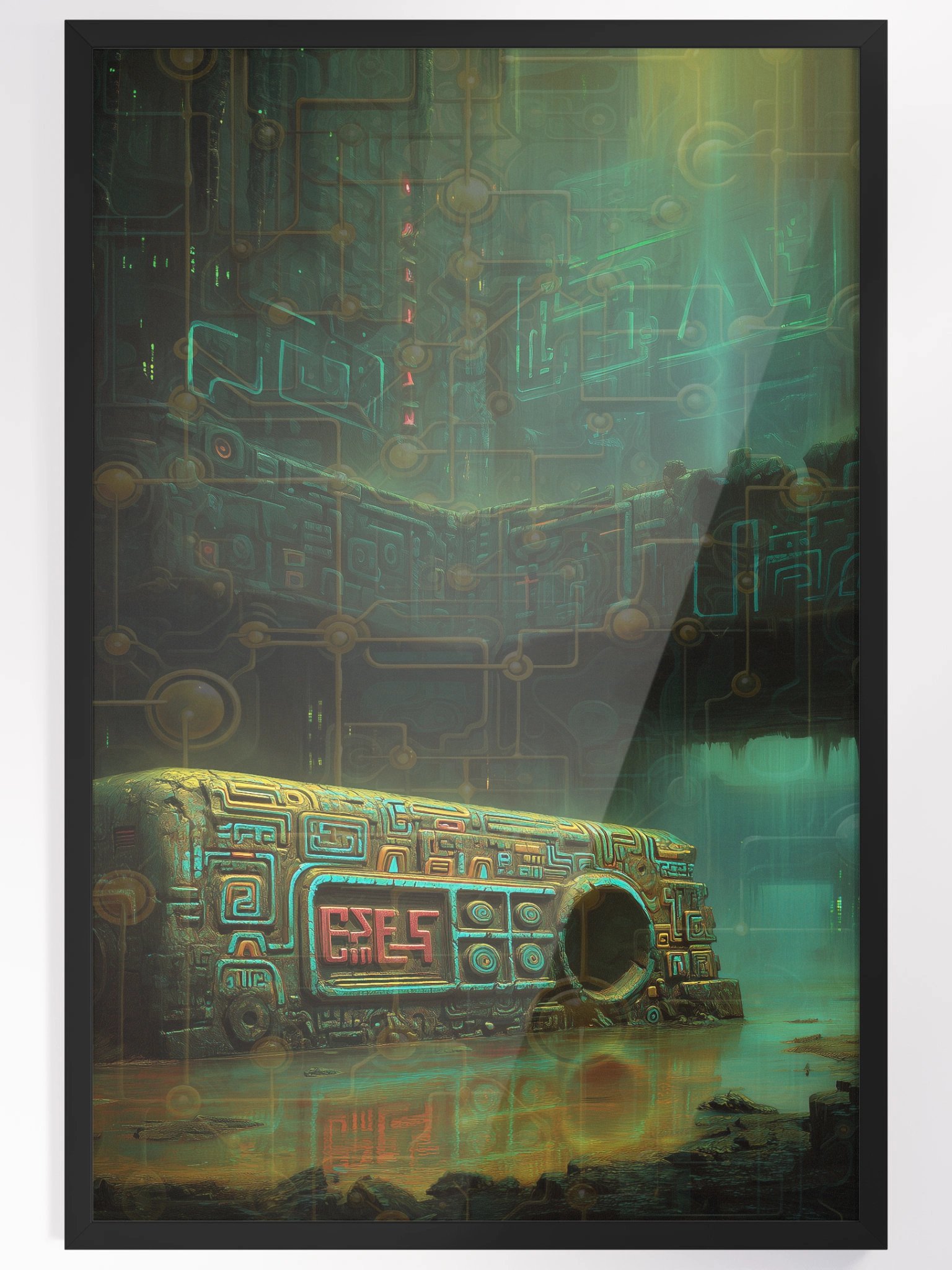 Mayan Machine – Cyber Relic Wall Art Poster product image (4)