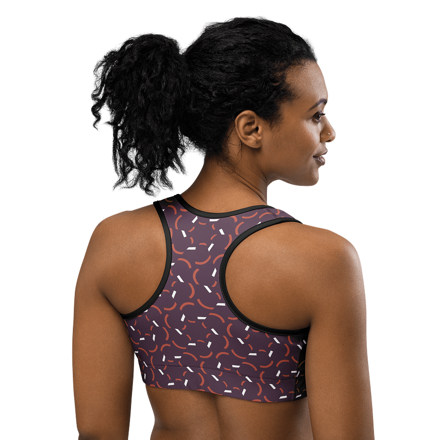 Violet Flux Geometric Print Sports Bra product image (7)