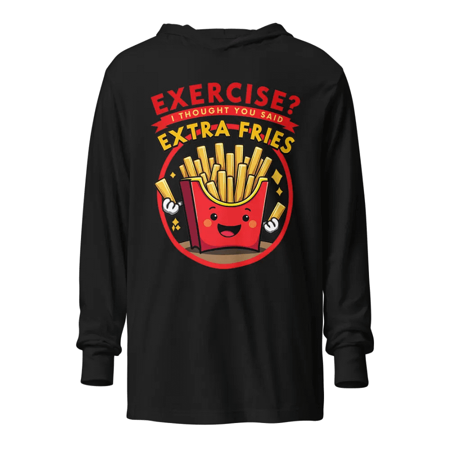 Extra Fries Hooded Long Sleeve Tee product image (1)