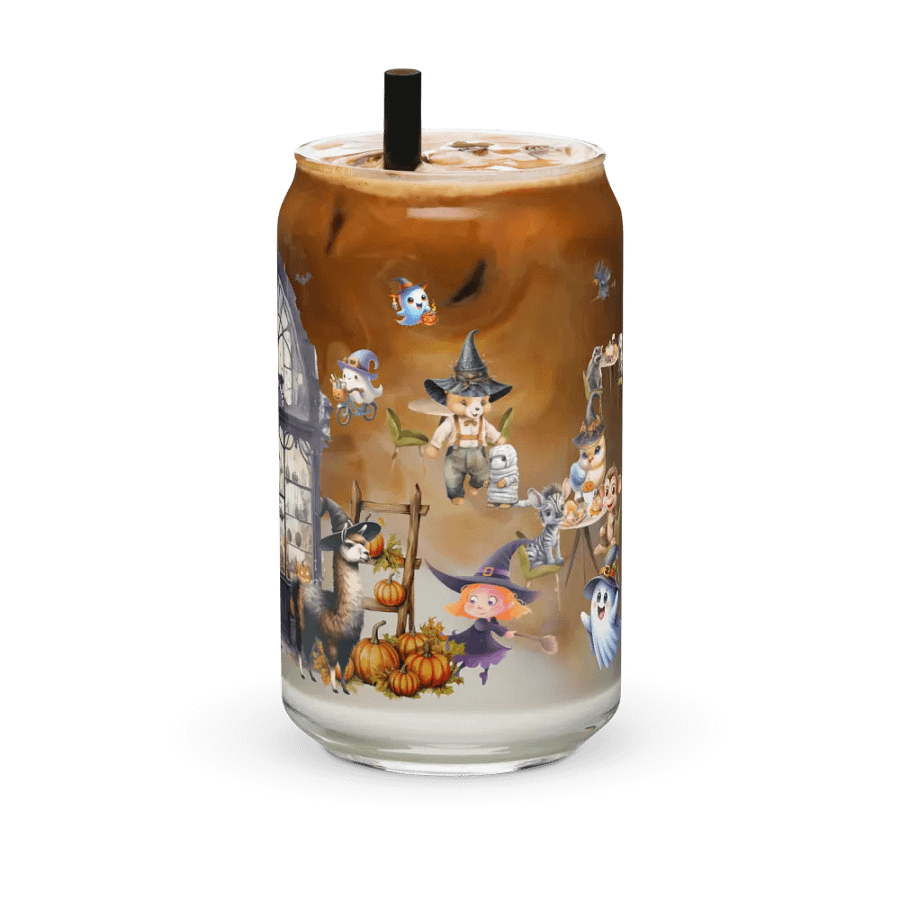 Witches Brew Coven Glass Can Tumbler | 16oz Enchanted Magic Shop Design | Whimsical Drinkware product image (2)