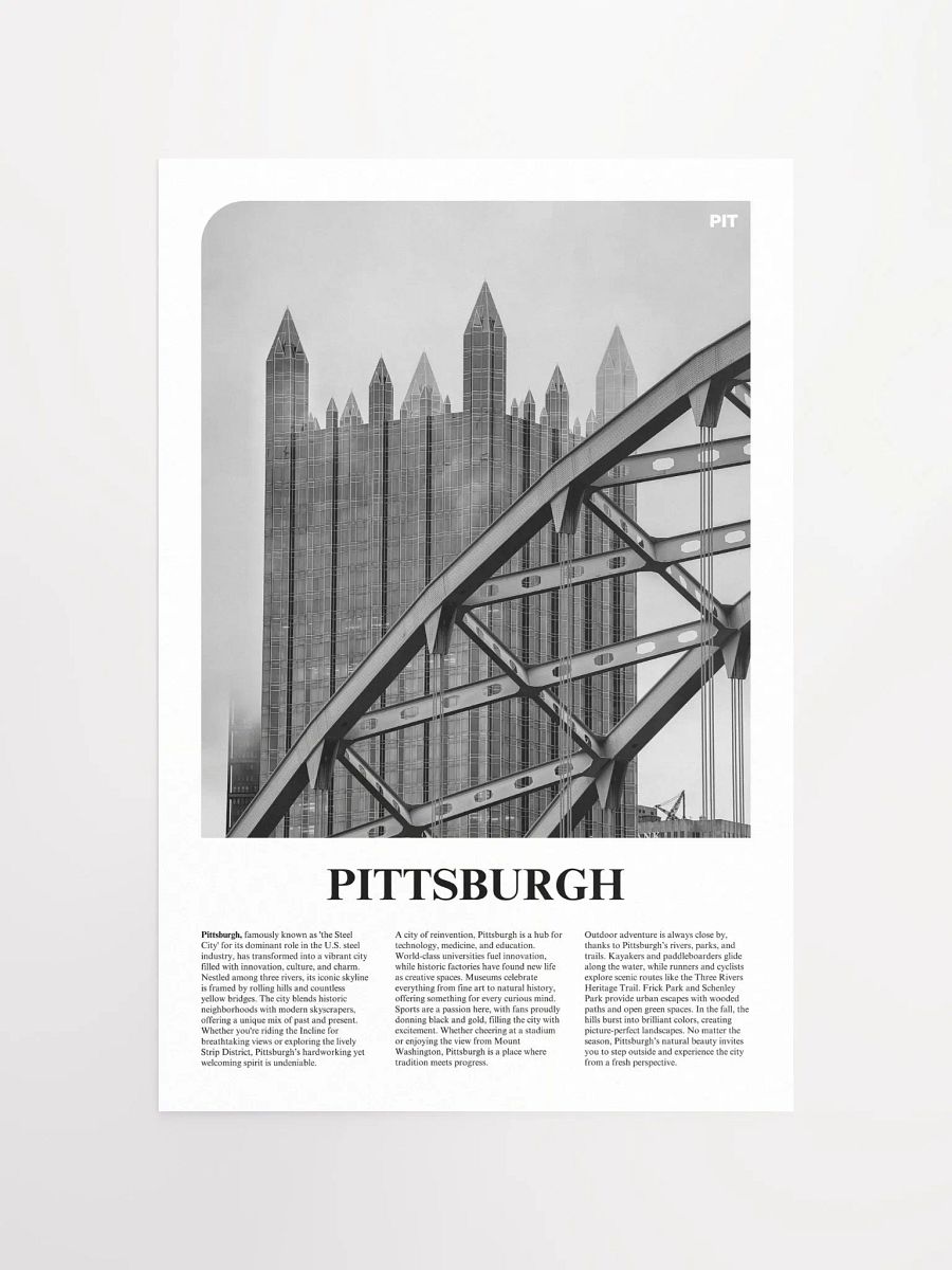 Pittsburgh 01 Newspaper Poster product image (5)