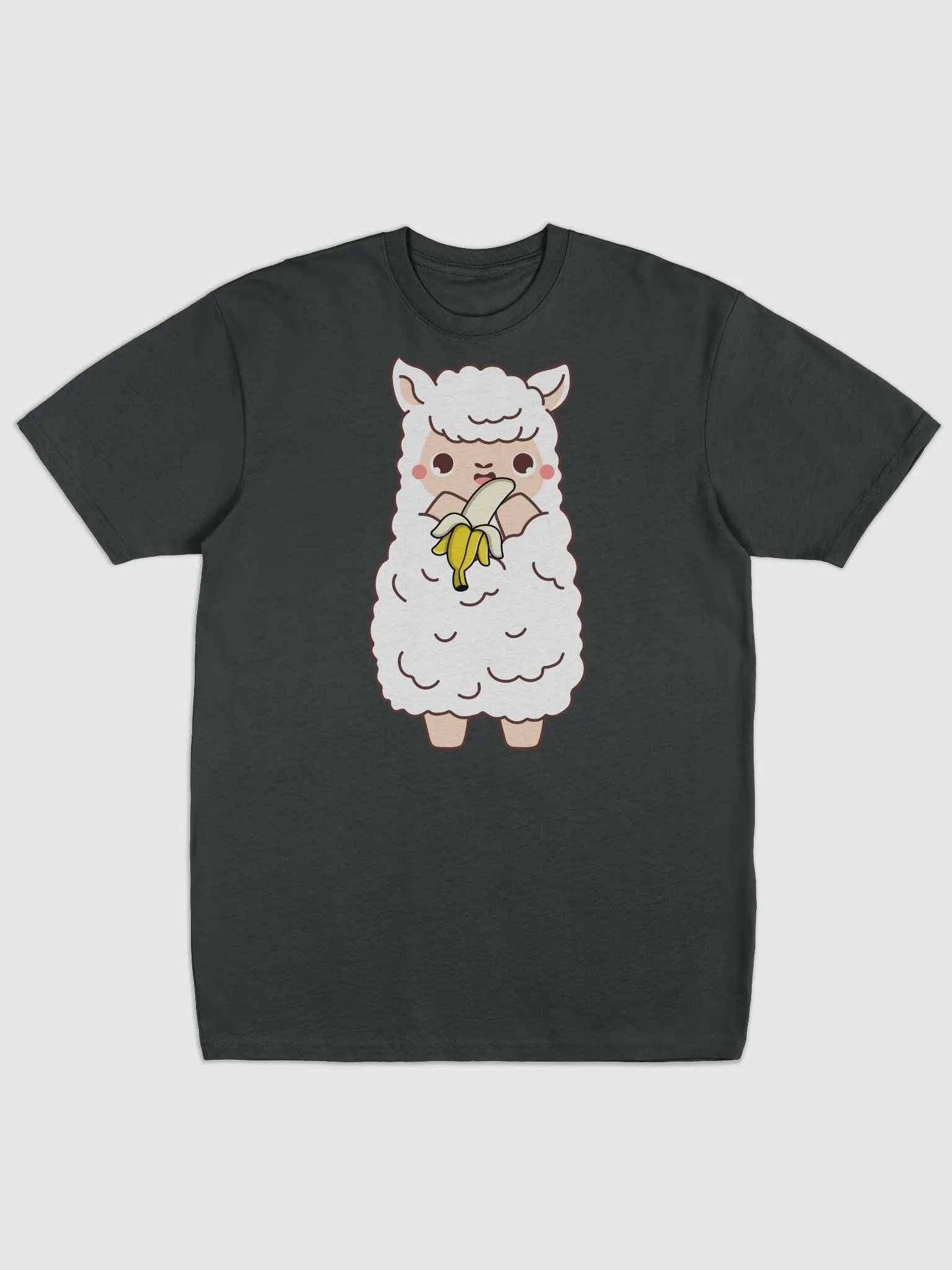 Llama Eating a Banana (Heavyweight Tee) product image (1)