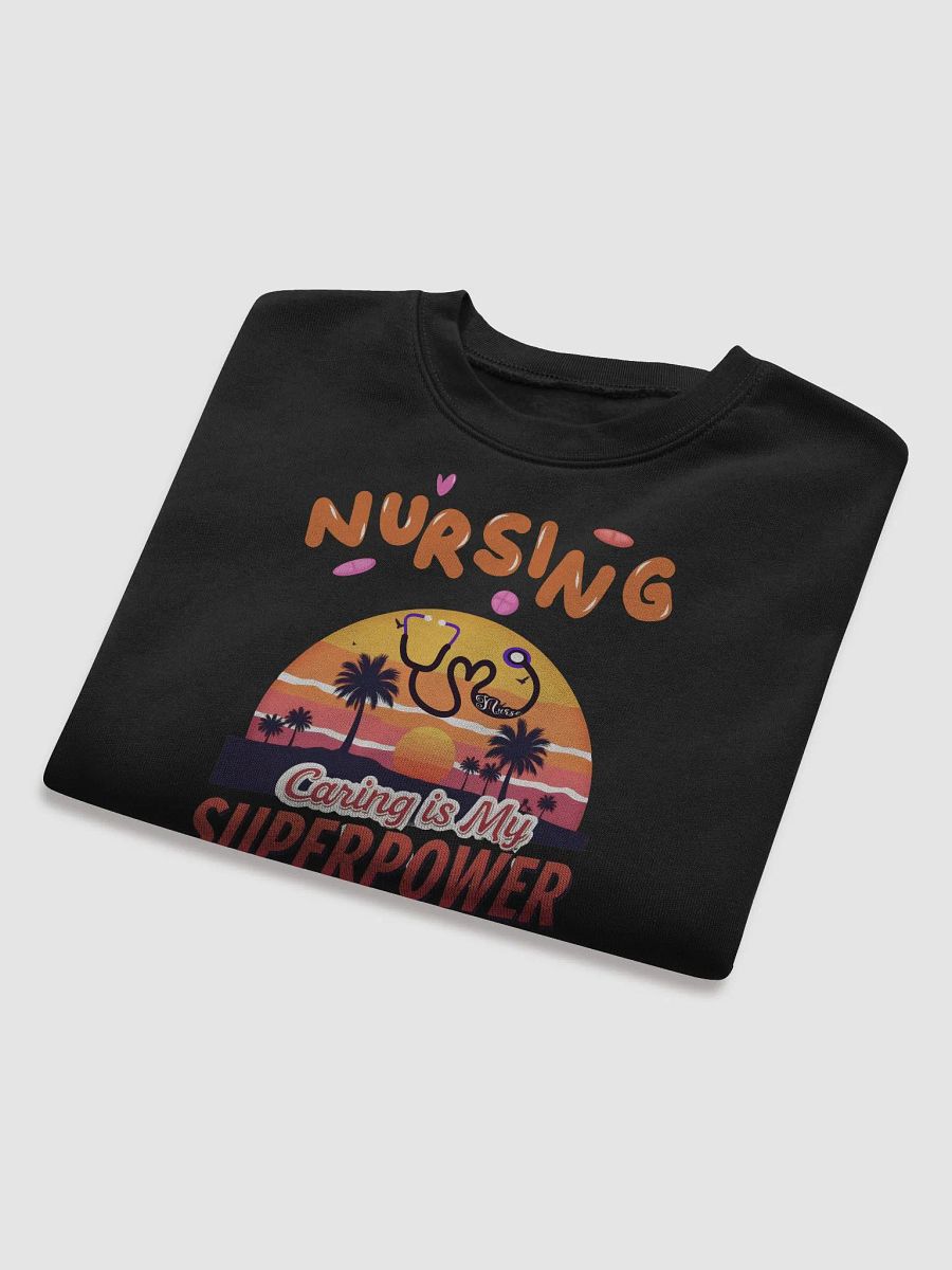 Caring Superpower Sunset Crop Sweatshirt product image (22)