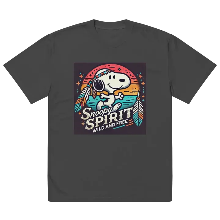 Snoopy Spirit Wild & Free Oversized Faded Tee product image (2)
