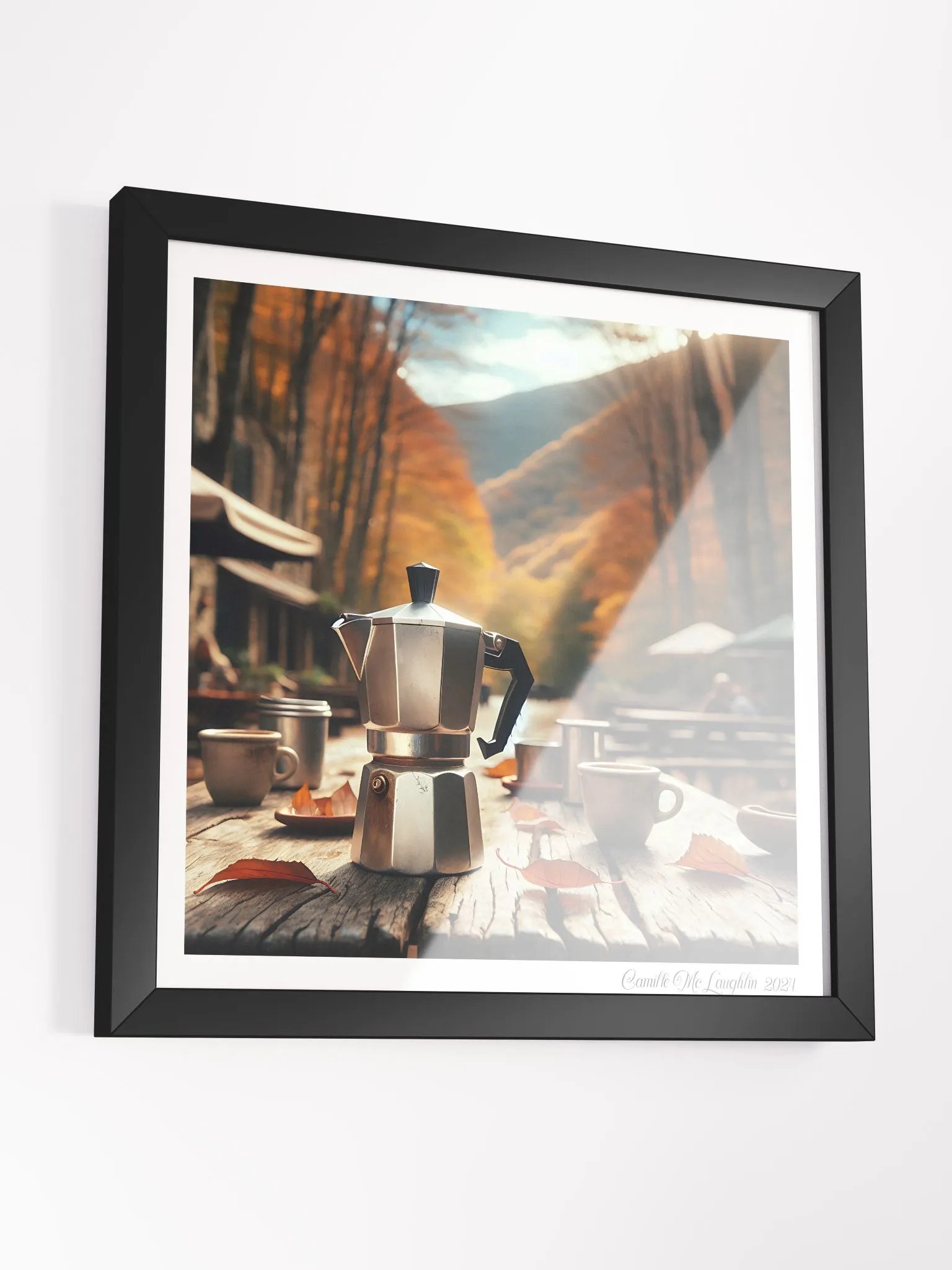 Autumn Brewscape Framed Poster | Moka Pot product image (3)