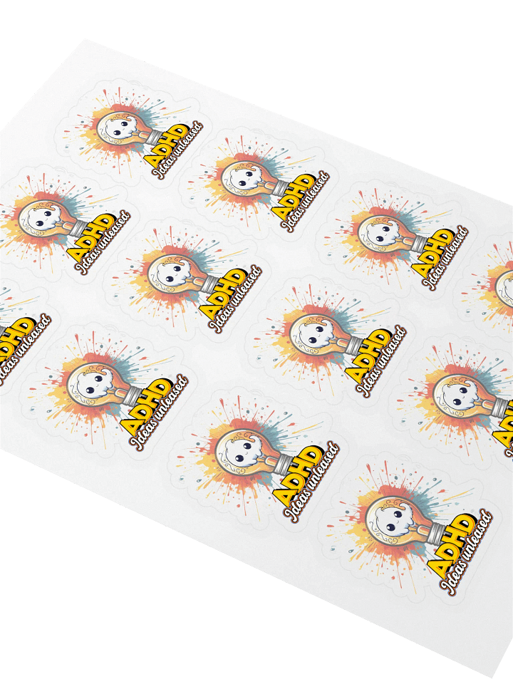 ADHD Ideas Unleashed Kiss Cut Sticker Sheet product image (2)