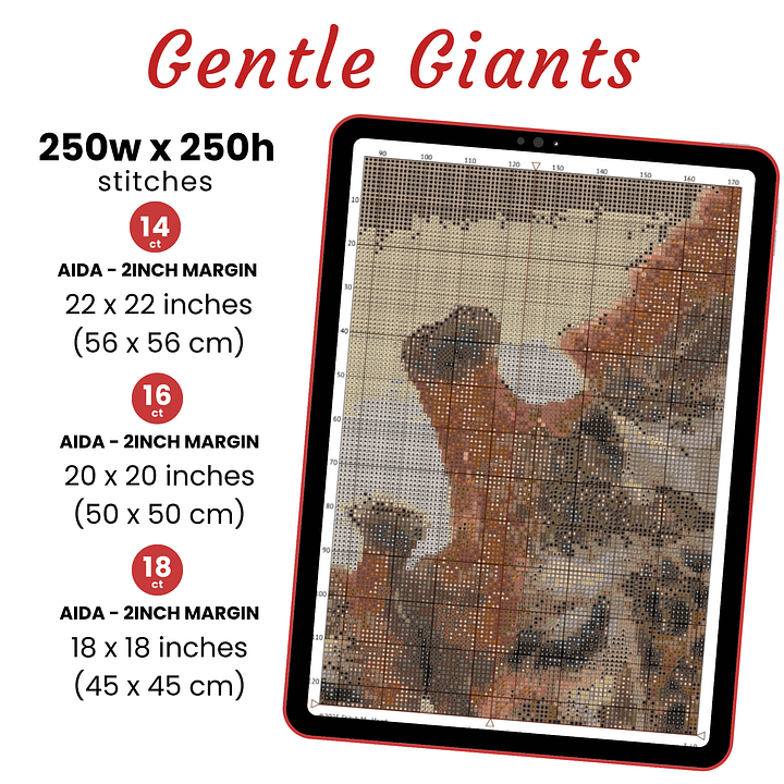 Gentle Giants Cross Stitch Pattern product image (2)