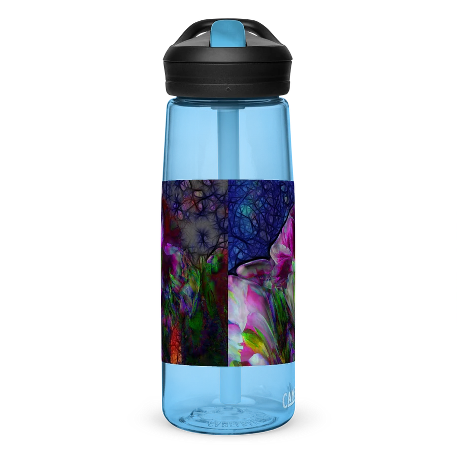 Abstract Pink Carnation Stems Sports Water Bottle product image (2)