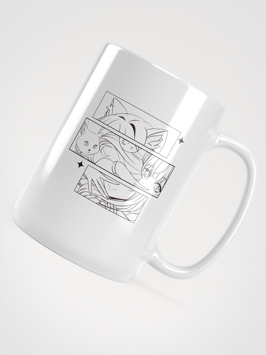 Manga Cat Ears White Glossy Mug product image (4)