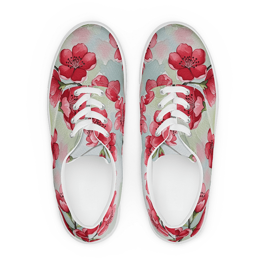 Cherry Blossom Serenity Lace-Up Canvas Shoes product image (4)