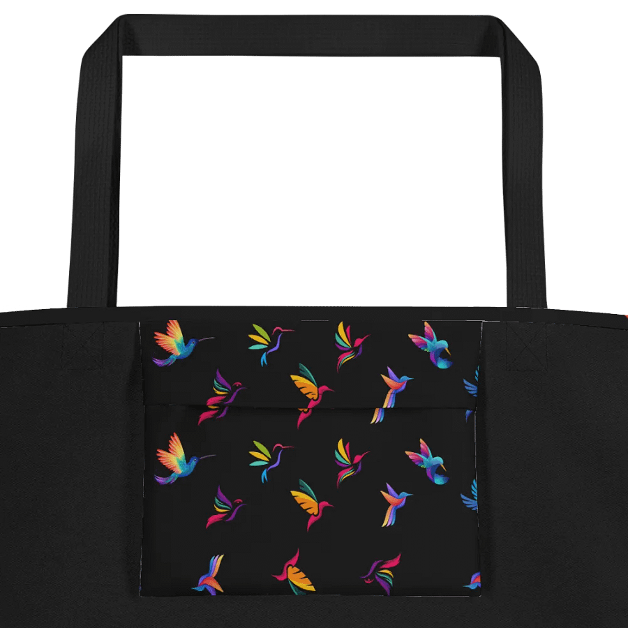 Vibrant Flight Large Tote Bag for hummingbird lovers product image (2)