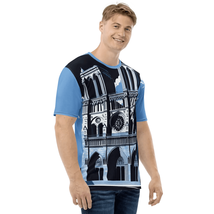 Notre Dam Cathedral Illustration Print Tee product image (6)