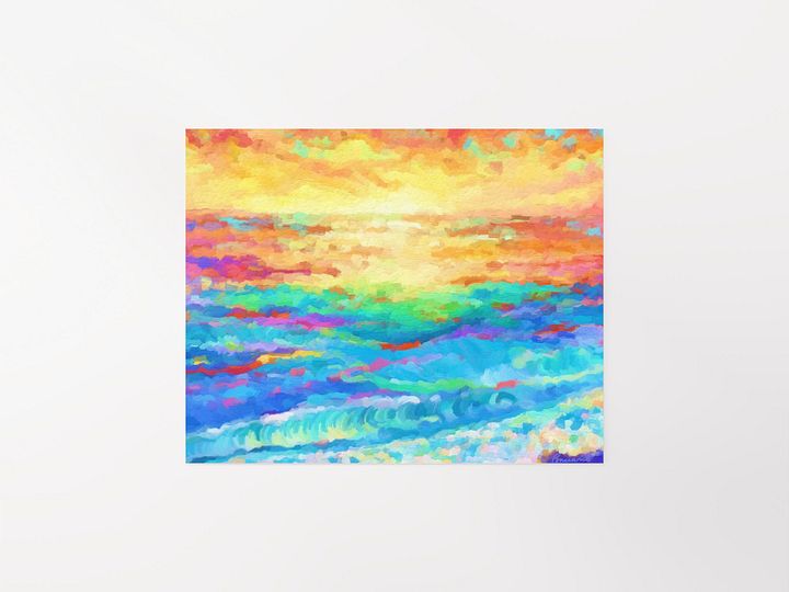 Sunset Dancing on Singing Waters Poster product image (2)