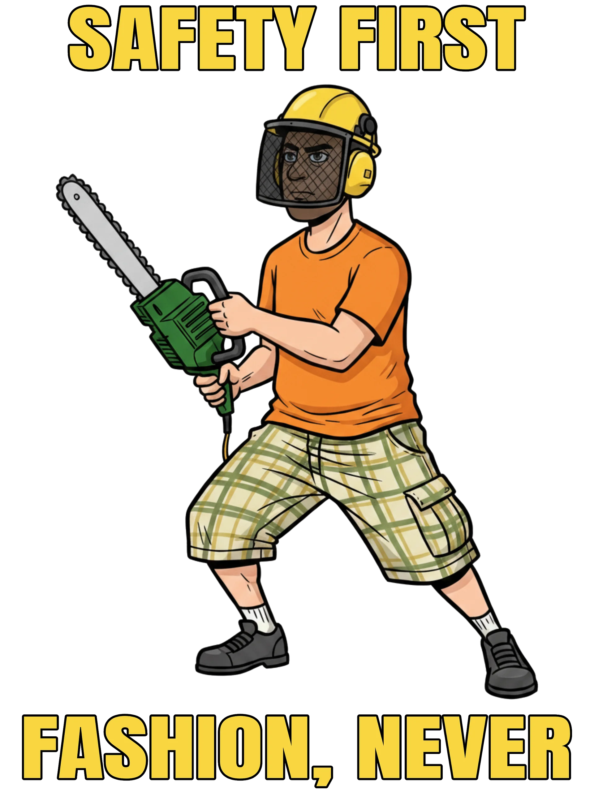 White Glossy Mug with Safety First, Fashion Never product image (13)