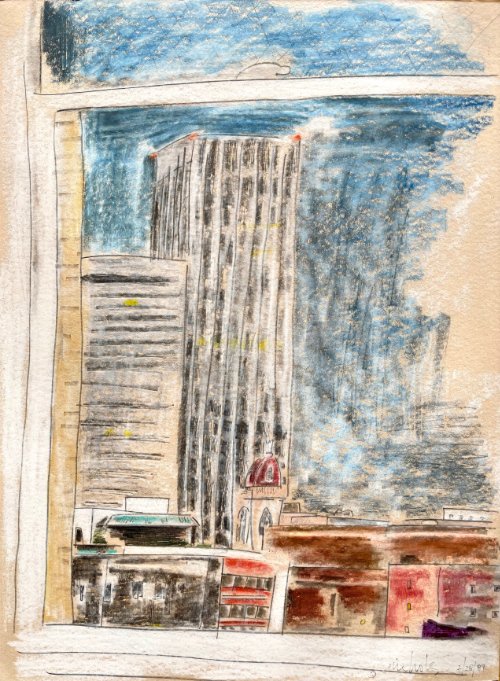 View from the Deluxe Hotel, Portland OR 02.28.87 print product image (1)